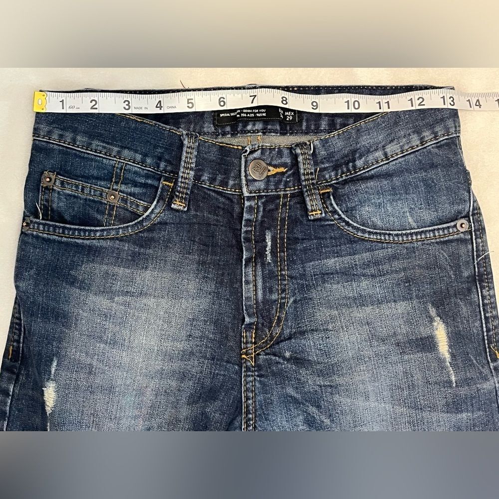 Pull&Bear Women’s Dark Blue Slightly Distressed Skinny Jeans Size 29 - Picture 7 of 15